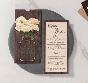 Invitatie de nunta florala 10526