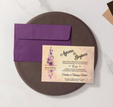 Invitatie de nunta florala 10584