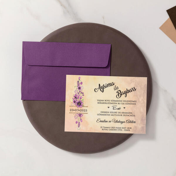 Invitatie de nunta florala 10584