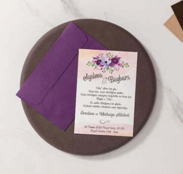 Invitatie de nunta florala 10585