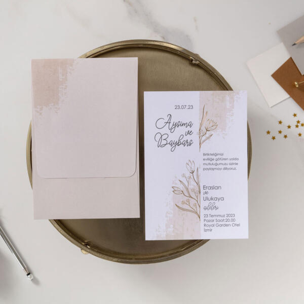 Invitatie de nunta florala 10601