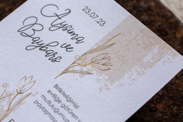 Invitatie de nunta florala 10601 - imagine 2