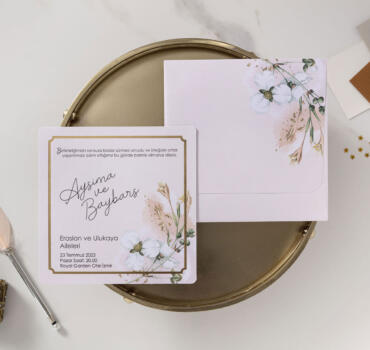 Invitatie de nunta florala 10602