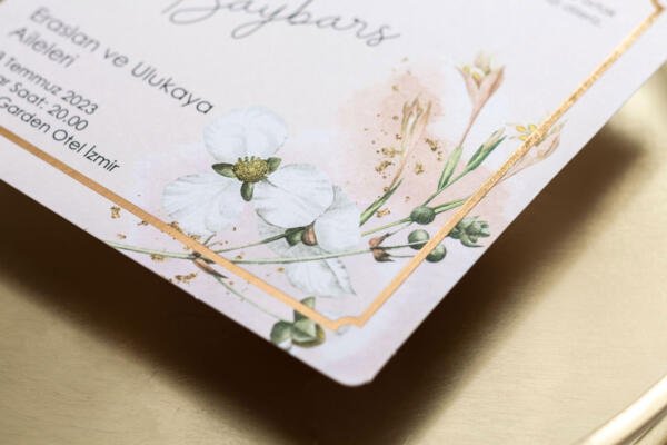 Invitatie de nunta florala 10602 - imagine 2