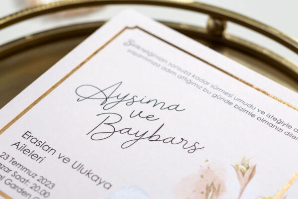 Invitatie de nunta florala 10602 - imagine 3