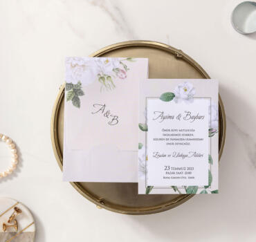 Invitatie de nunta florala 10623