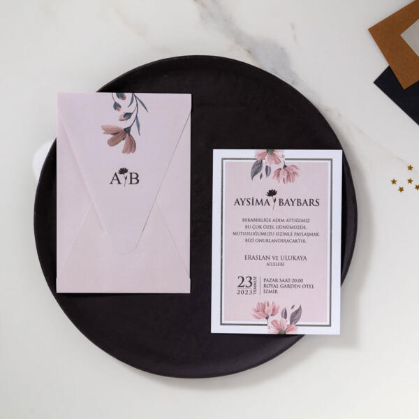 Invitatie de nunta florala 10642