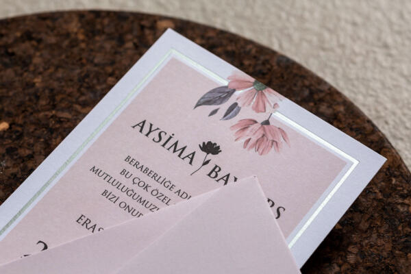 Invitatie de nunta florala 10642 - imagine 3