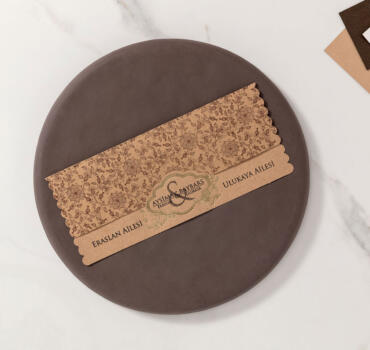 Invitatie de nunta florala rustica 10575