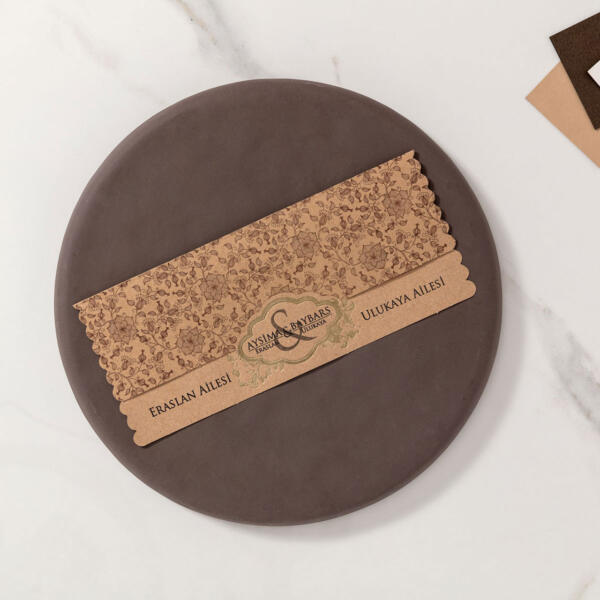 Invitatie de nunta florala rustica 10575