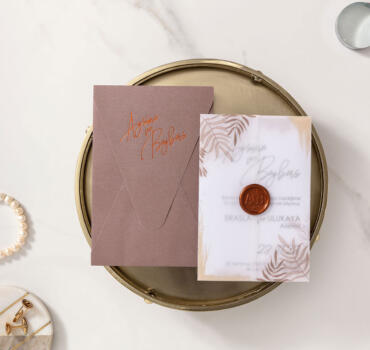Invitatie de nunta cu foaie de calc 10657
