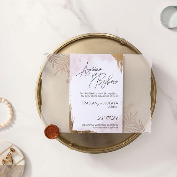 Invitatie de nunta cu foaie de calc 10657 - imagine 2