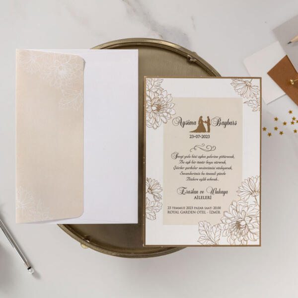 Invitatie de nunta cu mire si mireasa 10545