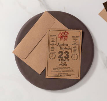 Invitatie de nunta natur cu miri 10503