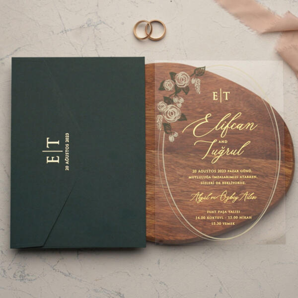 Invitatie de nunta plexiglas 9213