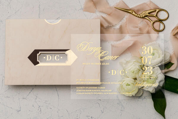 Invitatie de nunta plexiglas 9222
