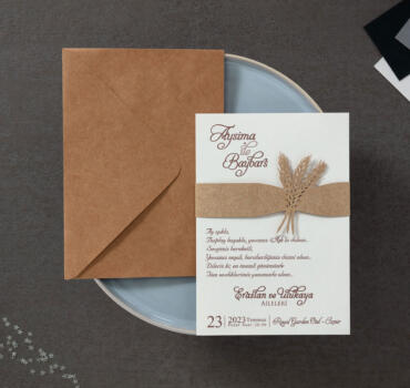 Invitatie de nunta rustica 10562