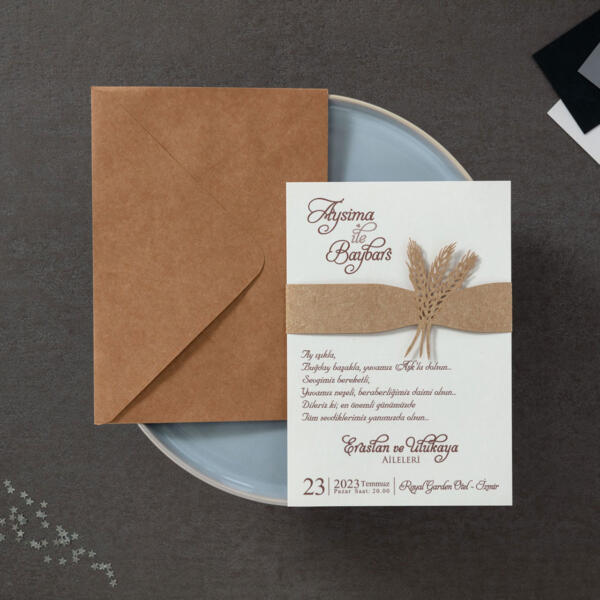 Invitatie de nunta rustica 10562
