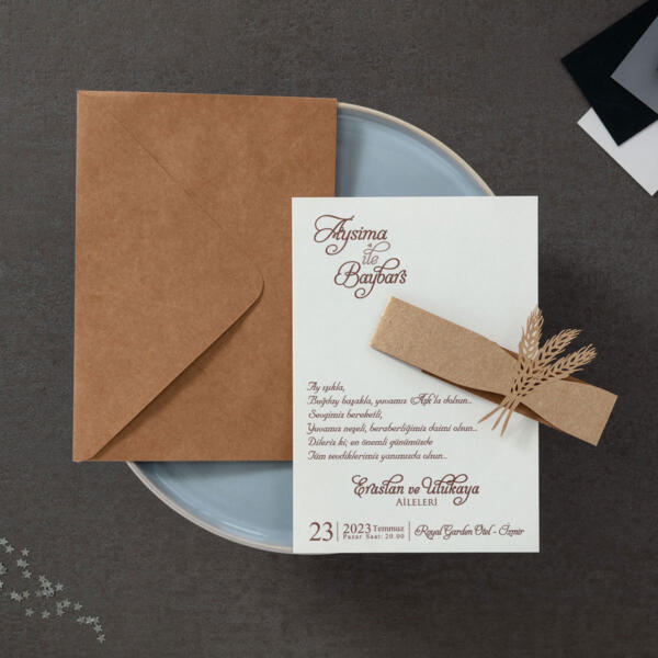 Invitatie de nunta rustica 10562 - imagine 2