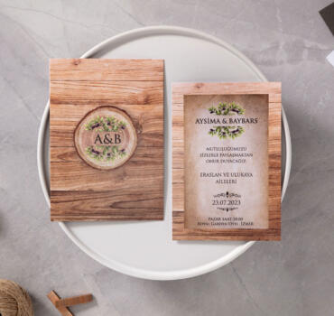 Invitatie de nunta rustica 10646