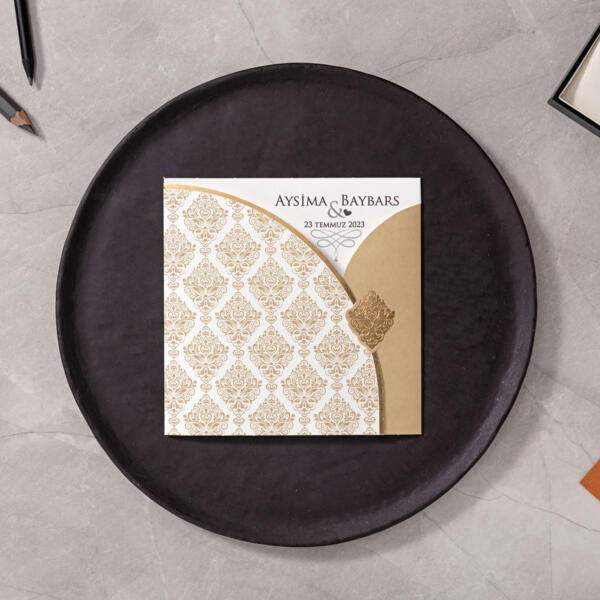 Invitatie de nunta vintage 10524
