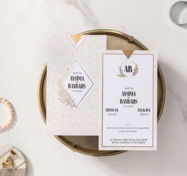 Invitatie de nunta vintage 10628