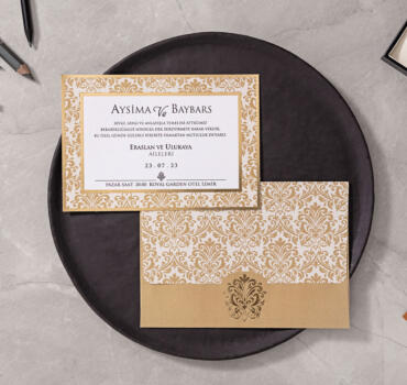 Invitatie de nunta vintage 10648