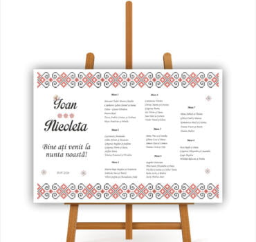 Lista de invitati traditionala model 36