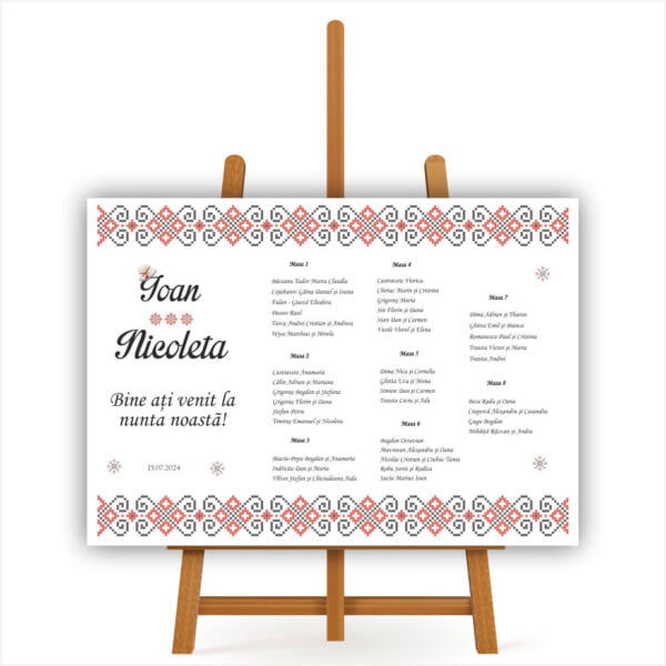 Lista de invitati traditionala model 36