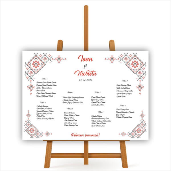 Lista de invitati traditionala model 39