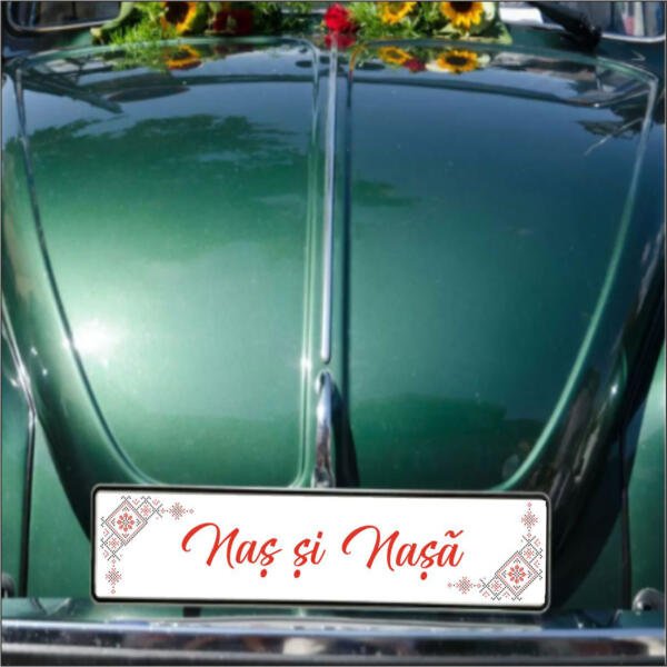 Numar masina traditional Autoadeziv Nas si Nasa