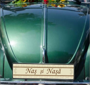 Numar masina vintage Autoadeziv Nas si Nasa