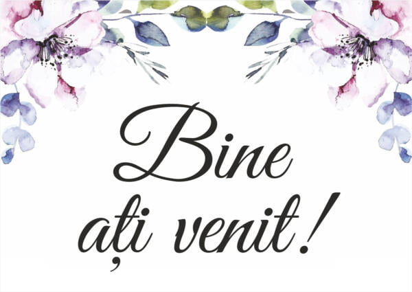 Panou de intampinare floral - Bine ati venit ! - imagine 2