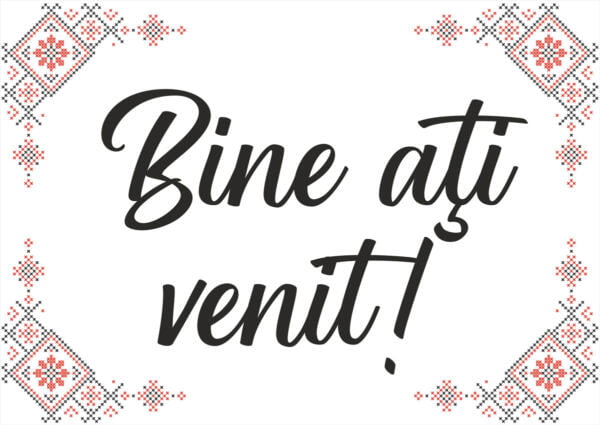 Panou de intampinare traditional-Bine ati venit ! - imagine 2