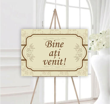Panou de intampinare vintage - Bine ati venit !