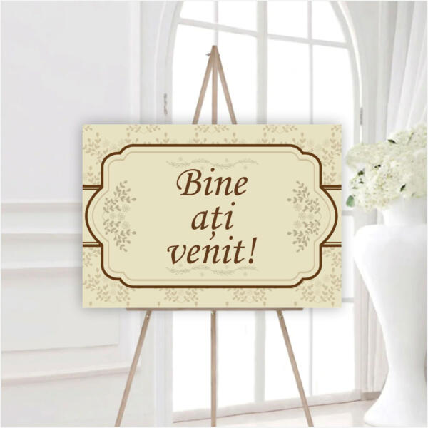 Panou de intampinare vintage - Bine ati venit !