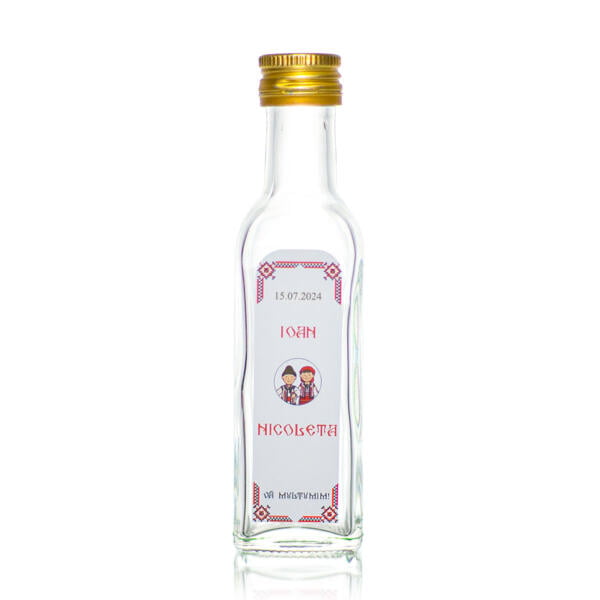 Sticla marturie nunta 100 ml Marasca - imagine 2