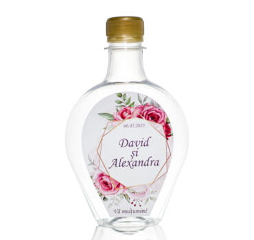 Sticla marturie nunta 330 ml Inima PLASTIC