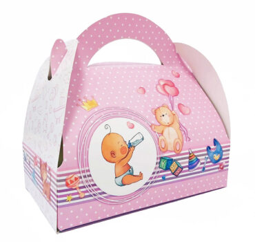 Cutie de prajitura botez fetita CP206