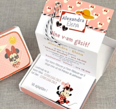 Invitatie de botez cu Minnie Travel 15701