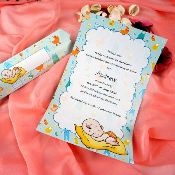 Invitatie de botez cu bebe 18000