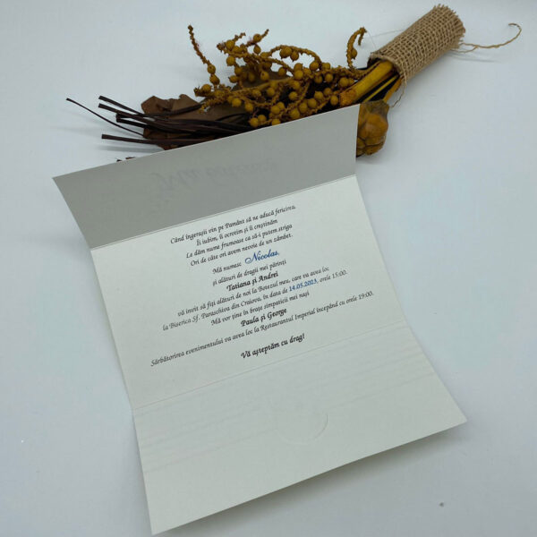Invitatie de botez cu textul ``Ma boteaza`` 44 - imagine 2