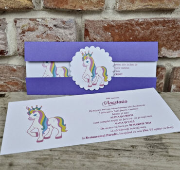 Invitatie de botez cu unicorn 608