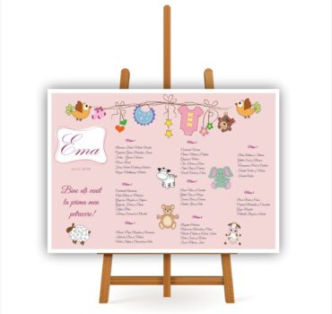 Lista de invitati botez cu animalute model 08