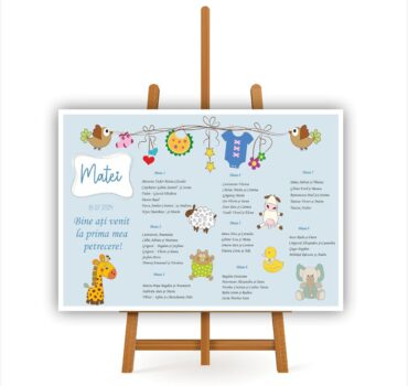 Lista de invitati botez cu animalute model 11