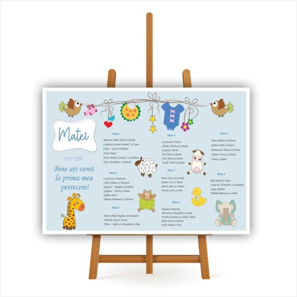 Lista de invitati botez cu animalute model 11