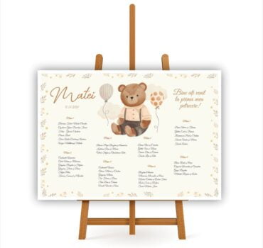 Lista de invitati botez cu ursulet model 07