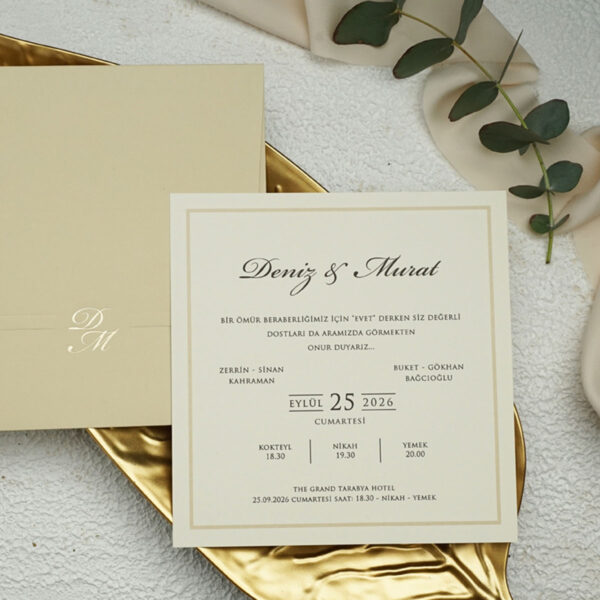 Invitatie de nunta clasica 9251