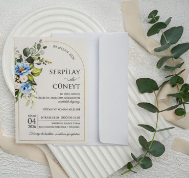 Invitatie de nunta clasica florala 9339