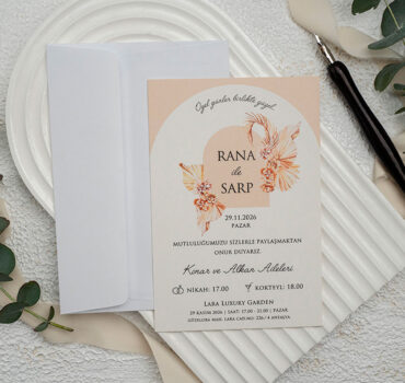 Invitatie de nunta clasica florala 9341